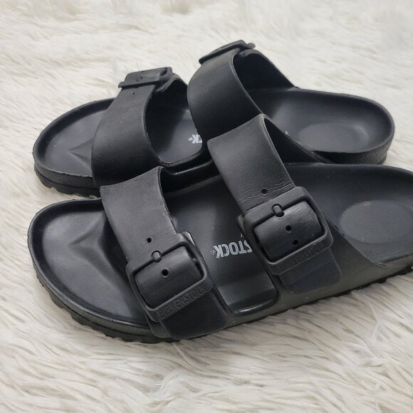 Birkenstock Womens 38 US Sz 8 Arizona Eva Black Slides Slip-On Sandals - Picture 3 of 5